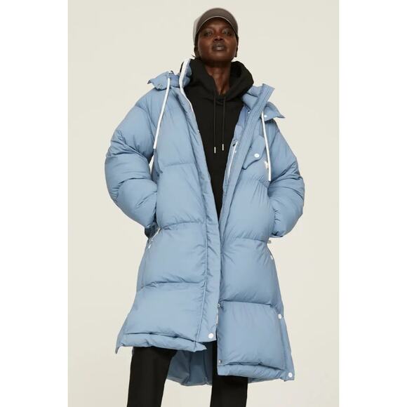 THE ARRIVALS Turbo Puffer Sleeper Coat Vintage Blue Long Sleeve Women's XS - Picture 2 of 12